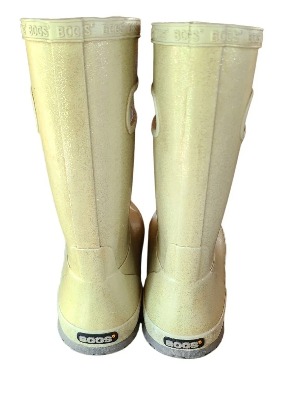 Bogs Youth Glitter Rain Boots Light Green Size 5 Waterproof Pull On